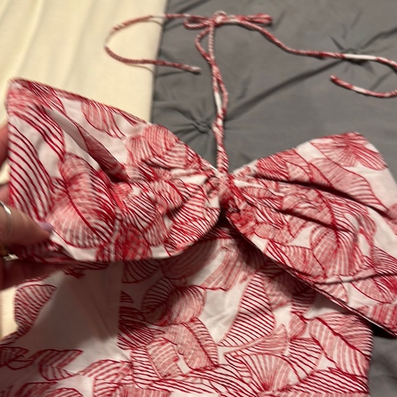 Floral Red and White Dress - Picture 2 of 6